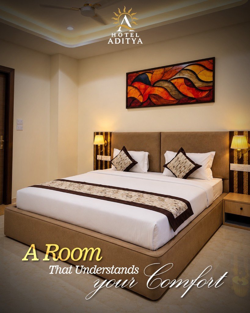 A room at Hotel Aditya — a room that understands your comfort